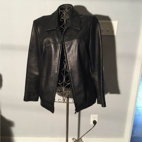 Mac of New York black leather jacket - Picture 1 of 3